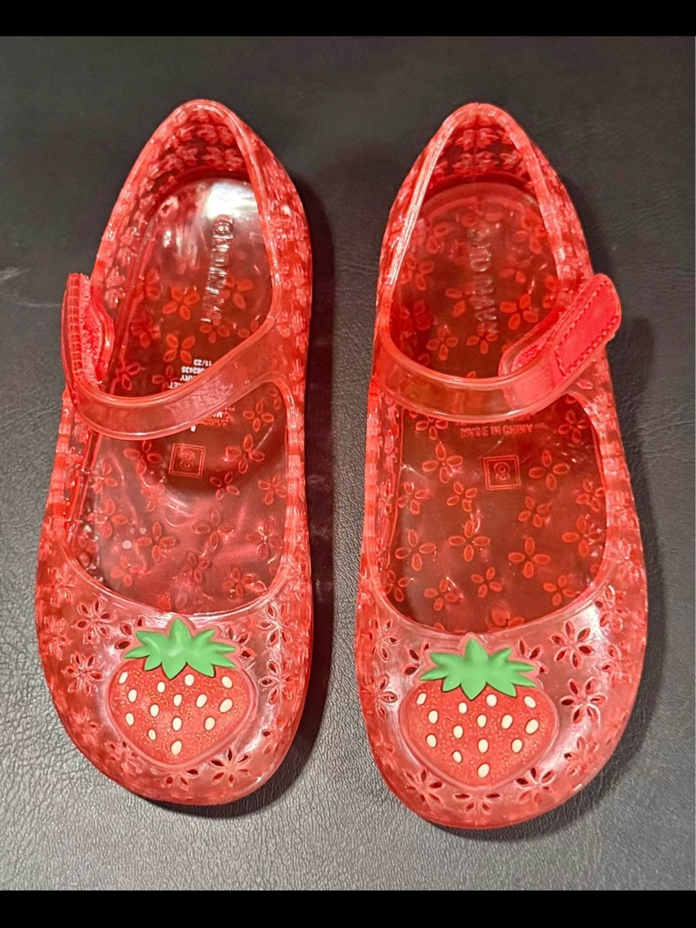 Kids Red Strawberry Jelly Mary Jane Shoes Old Navy